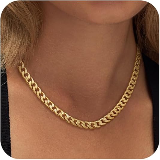 Collana a maglia cubana spessa
