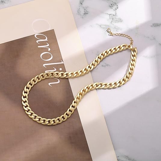 Collana a maglia cubana spessa