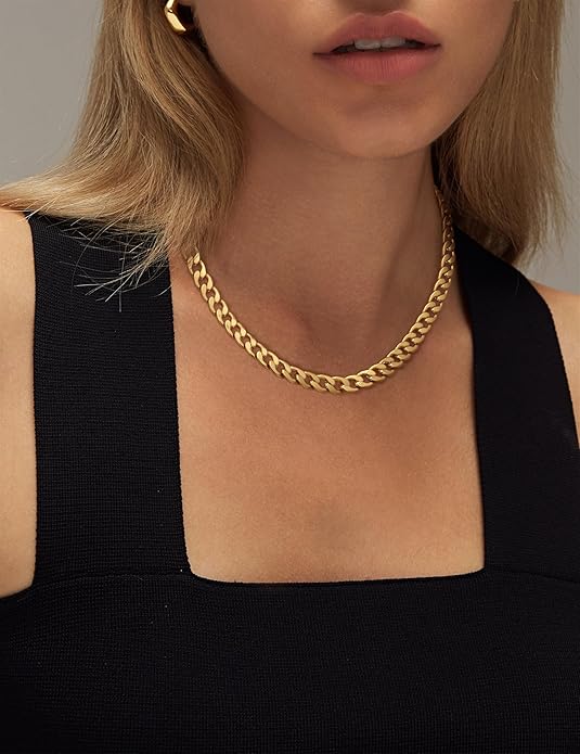 Collana a maglia cubana spessa