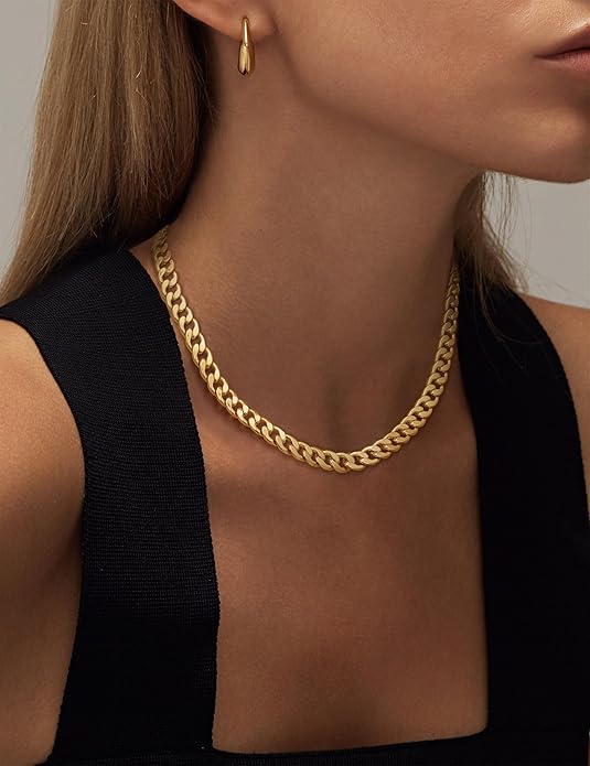Collana a maglia cubana spessa