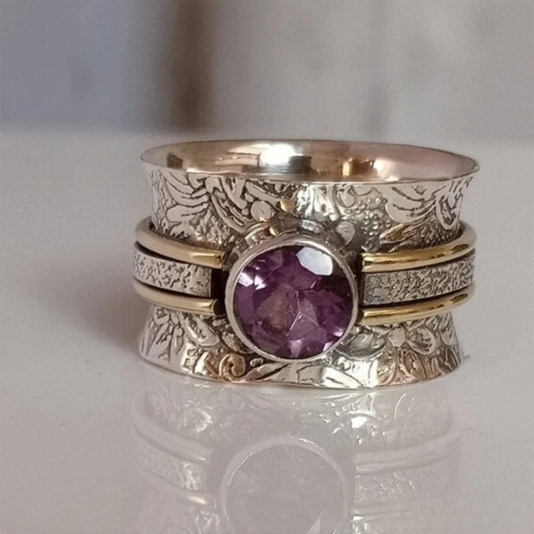 Elegant Crystal Meditation Ring