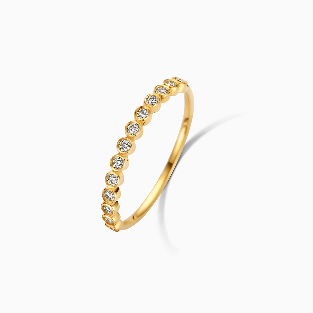 Diamond Bubble Ring | White Gold