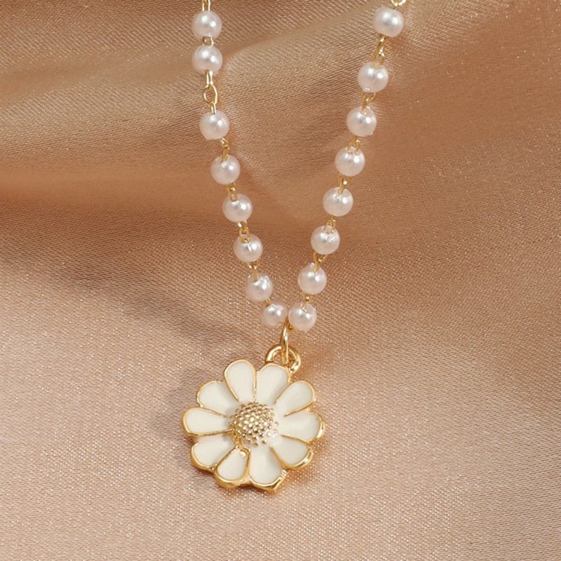 Ciondolo margherita con perla