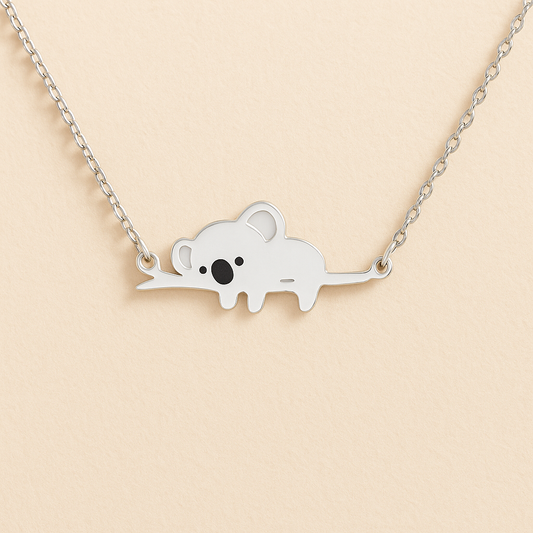 Collana in argento con koala