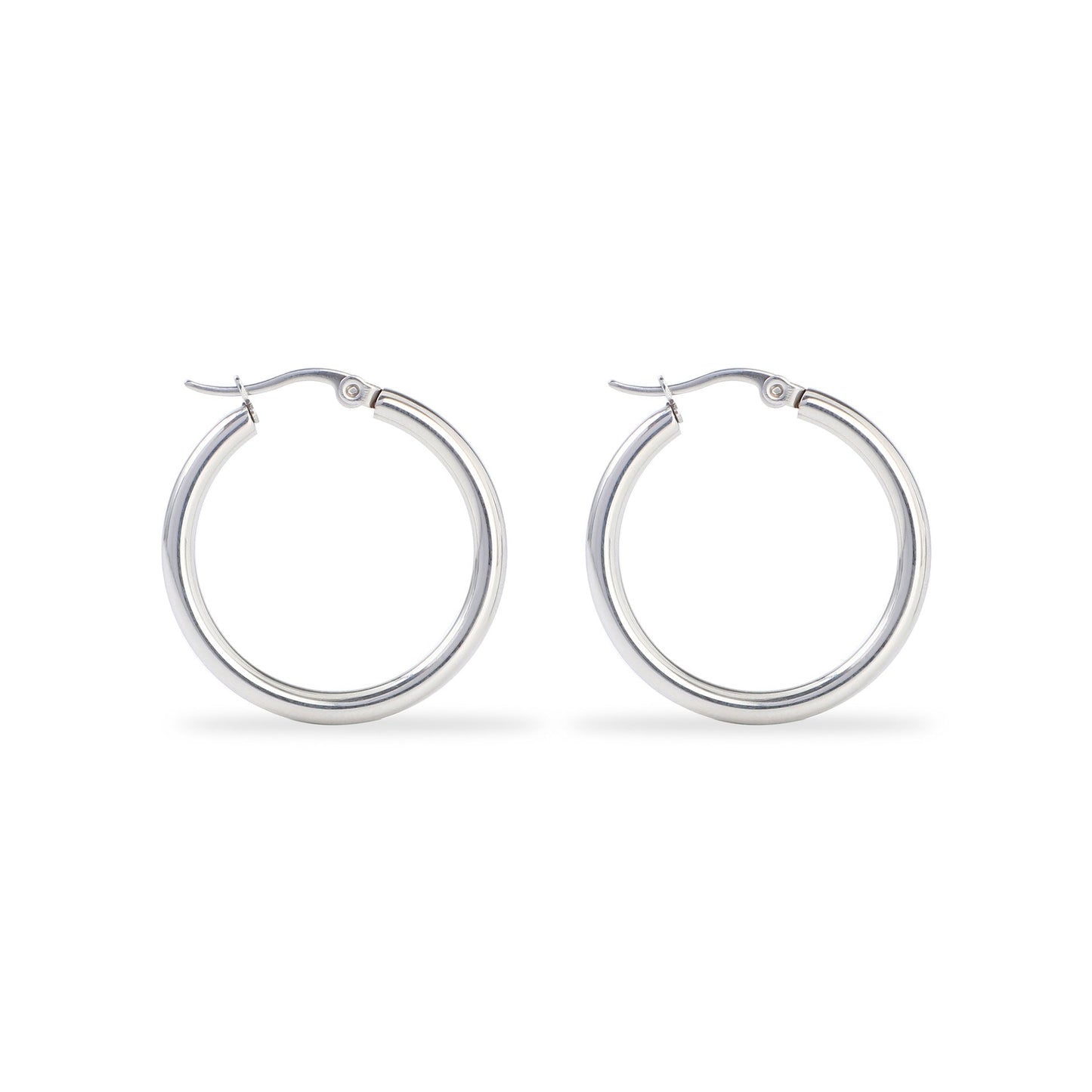 Orecchini a cerchio vintage in oro e argento