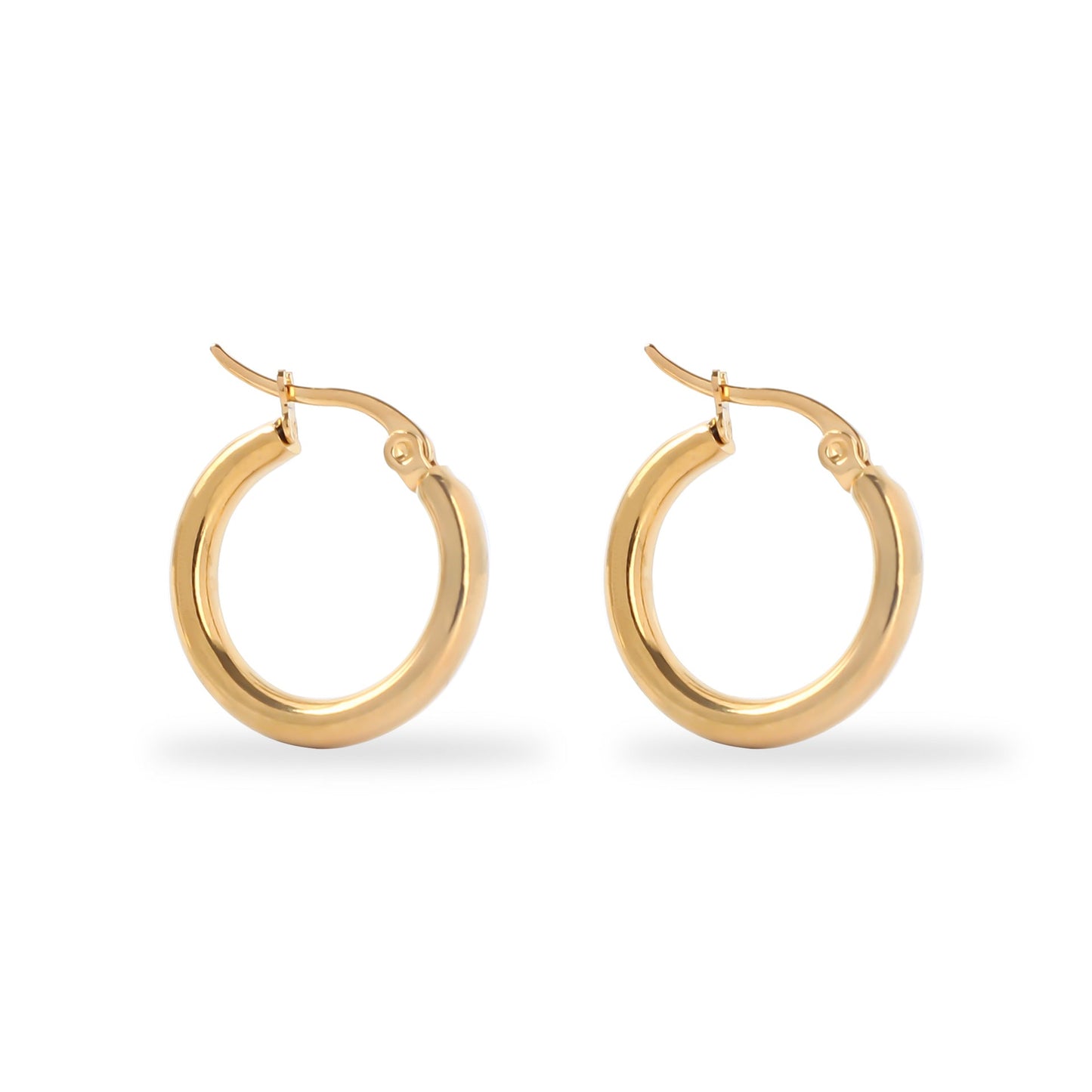 Orecchini a cerchio vintage in oro e argento