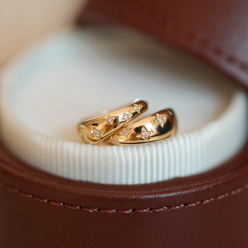 Orecchini di lusso in oro e argento