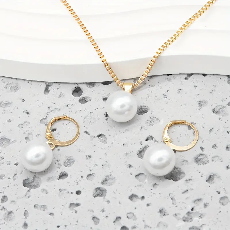 Set di gioielli con perle “Golden Grace”