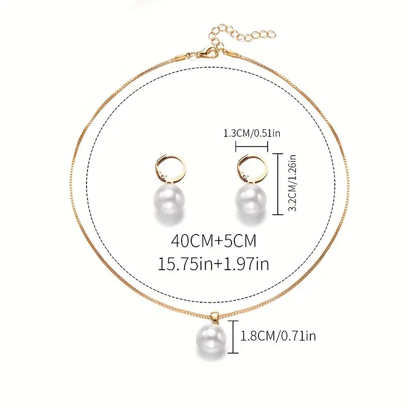 Set di gioielli con perle “Golden Grace”