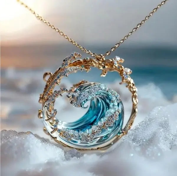 Collana con ciondolo a forma di giuramento ispirata all’oceano