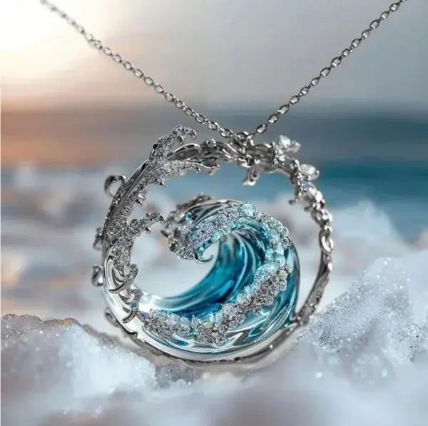 Collana con ciondolo a forma di giuramento ispirata all’oceano