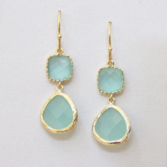 Orecchini vintage con turchese e pietra di luna