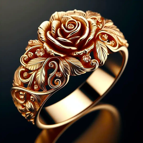 Floral Golden Ring