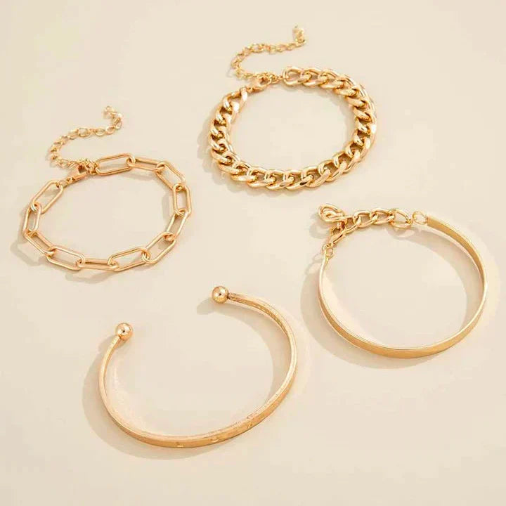 Elan Mercer Bracelet Set | White Gold