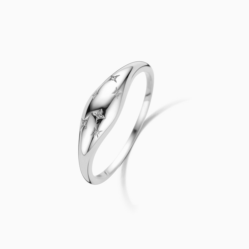 Diamond Dome Ring | White Gold