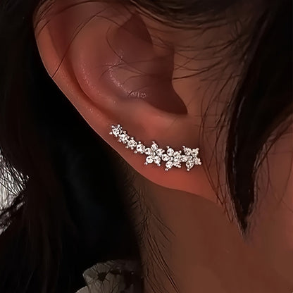 Orecchini lussuosi floreali con strass