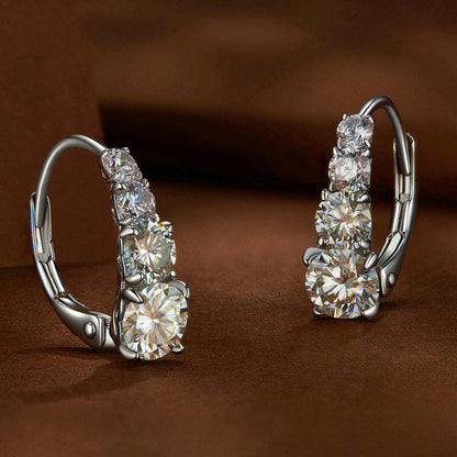 Carol four stone earrings | White Gold