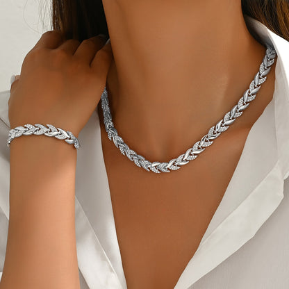 Set elegante con strass in vetro e coda di pesce