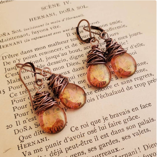 Orecchini vintage con lucciola