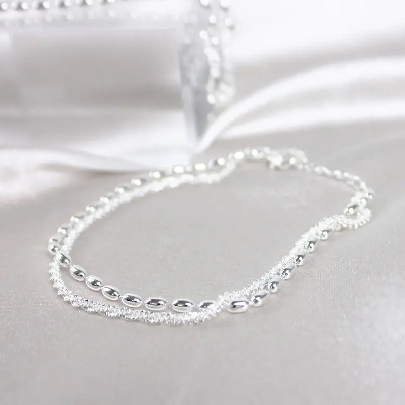 Bracciale elegante in argento con pietre di zirconia