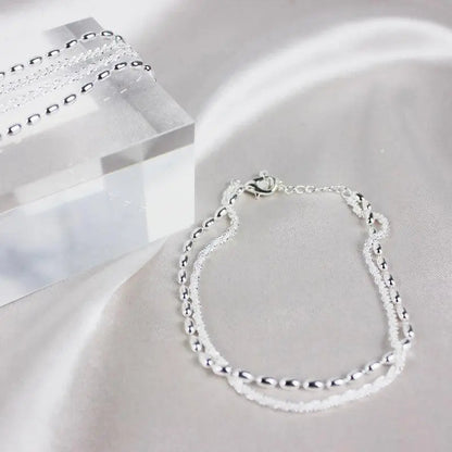 Bracciale elegante in argento con pietre di zirconia