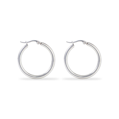 Orecchini a cerchio vintage in oro e argento