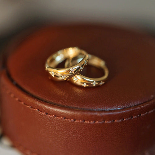 Orecchini di lusso in oro e argento