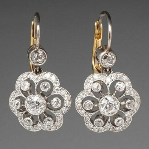 Orecchini Vintage Mandala con Cristalli Incastonati