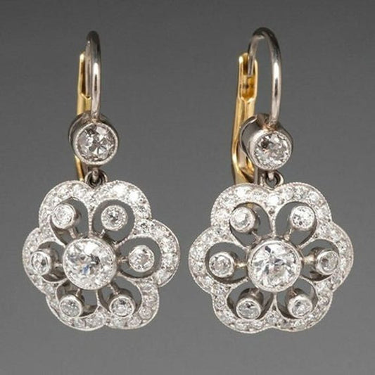 Orecchini Vintage Mandala con Cristalli Incastonati