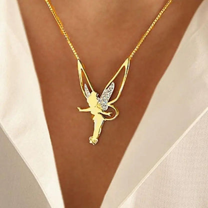 Collana con fata in oro e argento