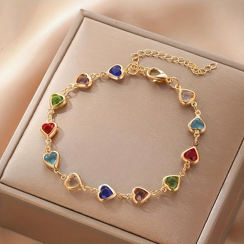 Bracciale unico a forma di cuore