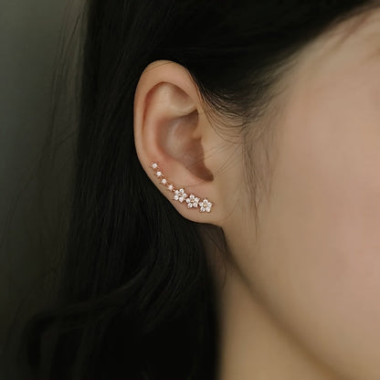 Orecchini lussuosi floreali con strass
