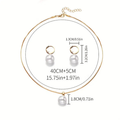 Set di gioielli con perle “Golden Grace”