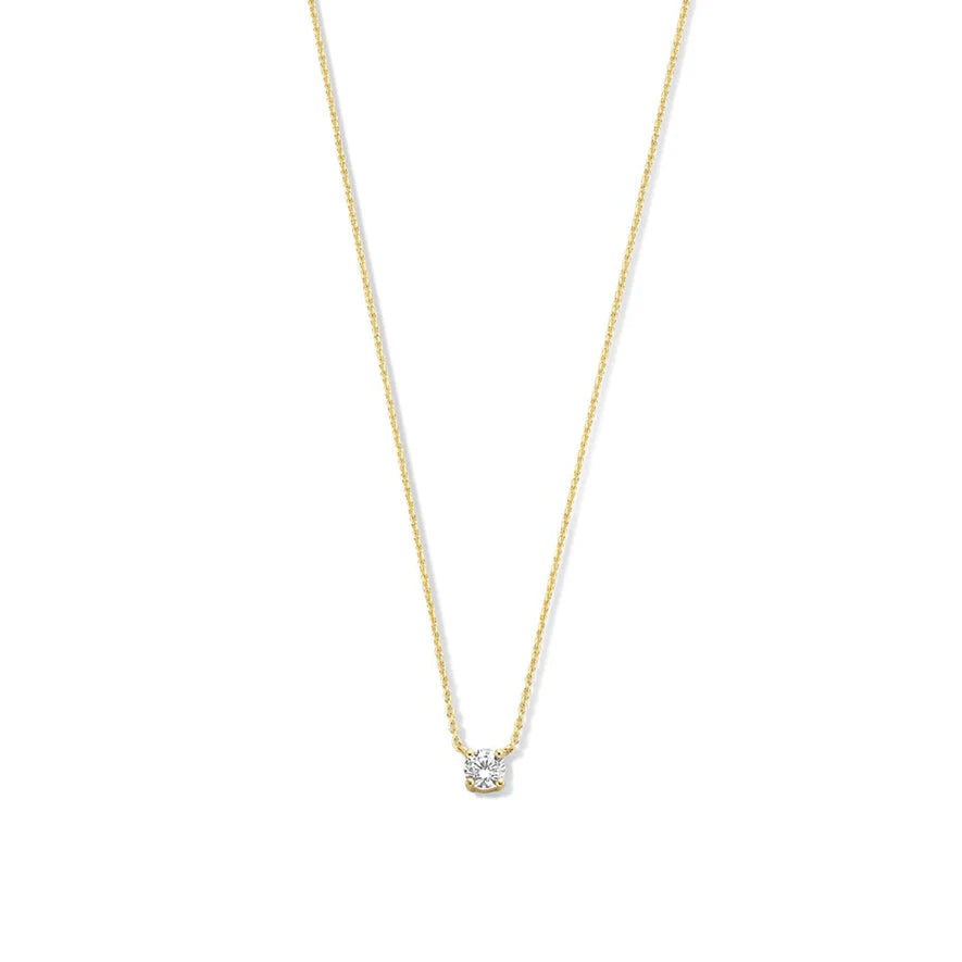 Cléa Moissanite Stone Necklace | White Gold