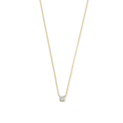 Cléa Moissanite Stone Necklace | White Gold