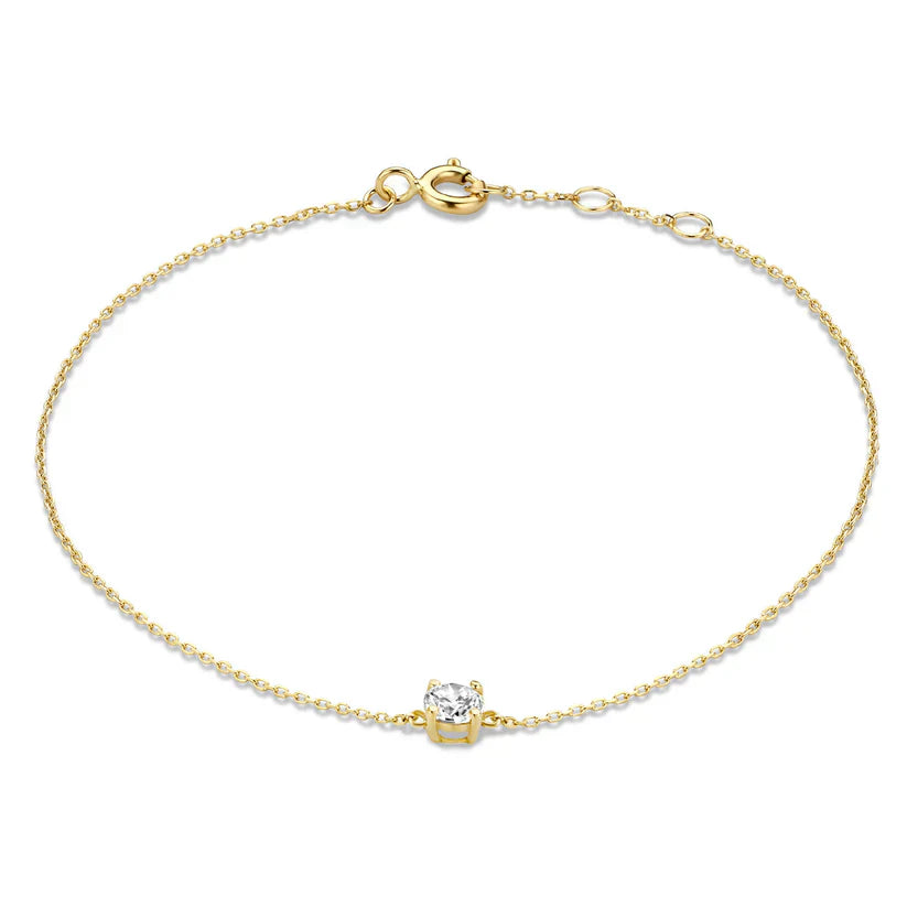 Cléa Moissanite Stone Bracelet | White Gold