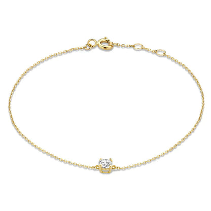 Cléa Moissanite Stone Bracelet | White Gold