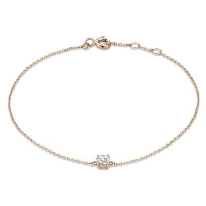 Cléa Moissanite Stone Bracelet | White Gold