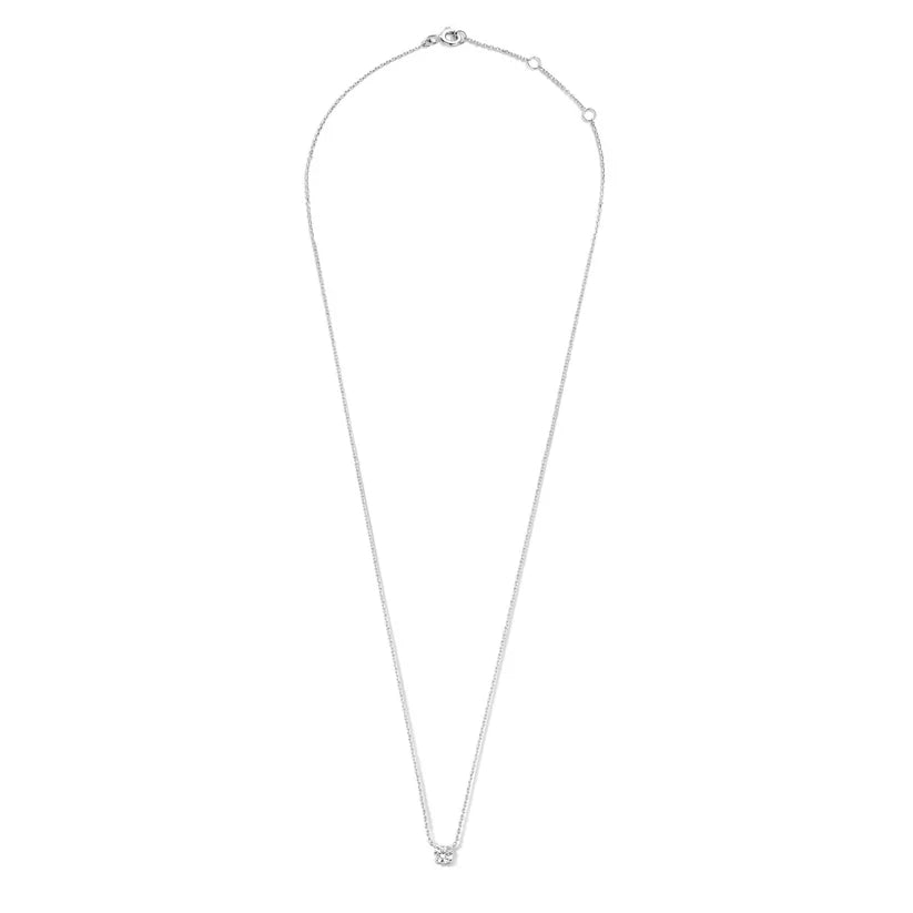 Cléa Moissanite Stone Necklace | White Gold