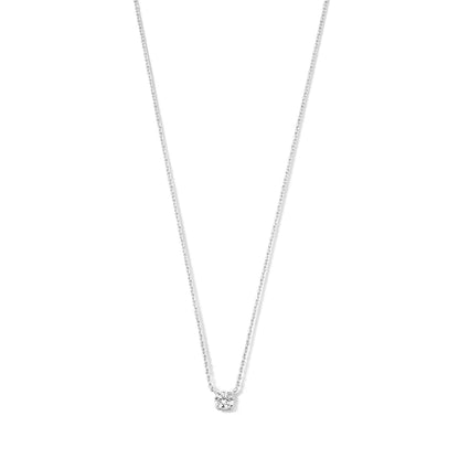 Cléa Moissanite Stone Necklace | White Gold