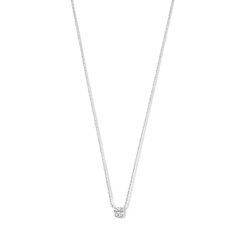 Cléa Moissanite Stone Necklace | White Gold