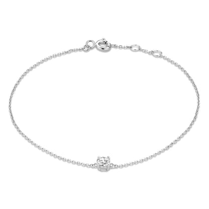 Cléa Moissanite Stone Bracelet | White Gold