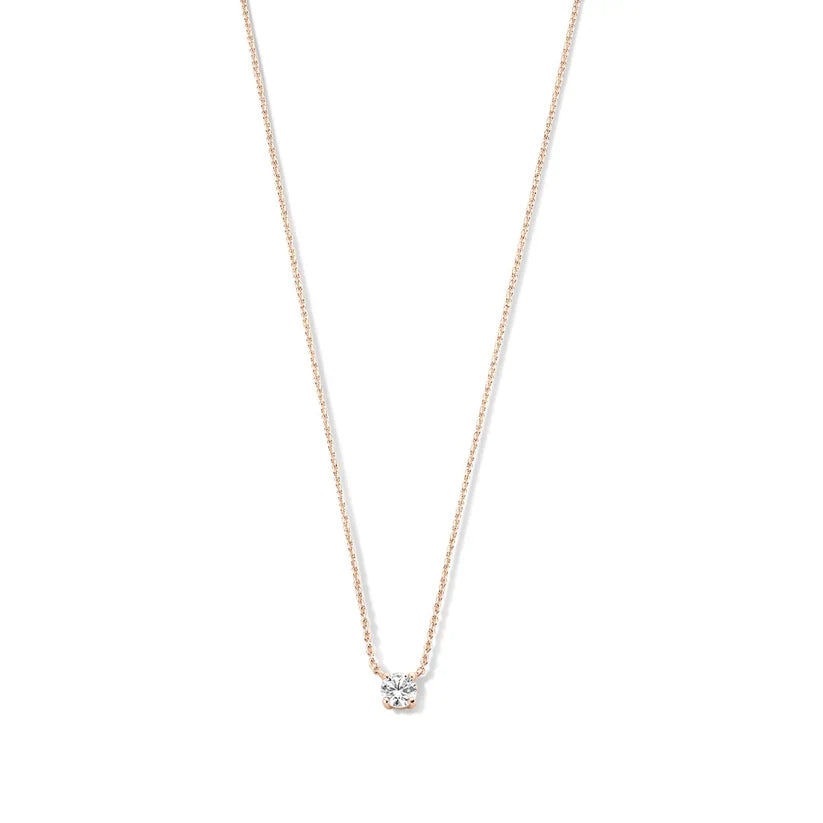 Cléa Moissanite Stone Necklace | White Gold