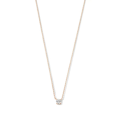 Cléa Moissanite Stone Necklace | White Gold