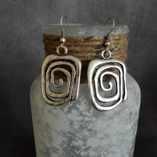 Orecchini Vintage a Spirale d'Argento