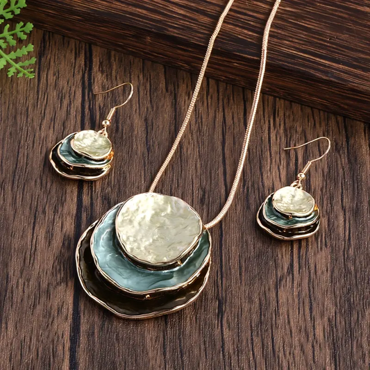 Set di pietre blu a strati in stile vintage